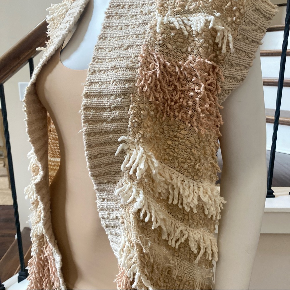 ANTHROPOLOGIE MOTH Quinta Boho Fringe Cardigan, X Small - Picture 3 of 10